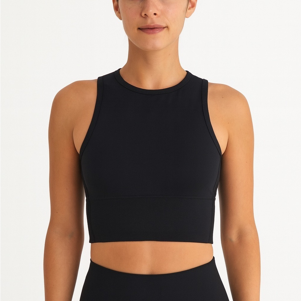 J.O & Co SculptStretch High-Neck Longline Crop Top